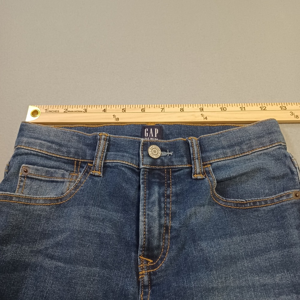 Gap Denim Kids Boys Size 10 Regular Stretch Straight Jeans Medium Wash Blue - Picture 4 of 10